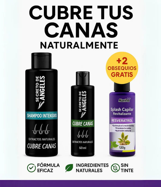 Shampoo Cubre Canas + 2 Obsequios